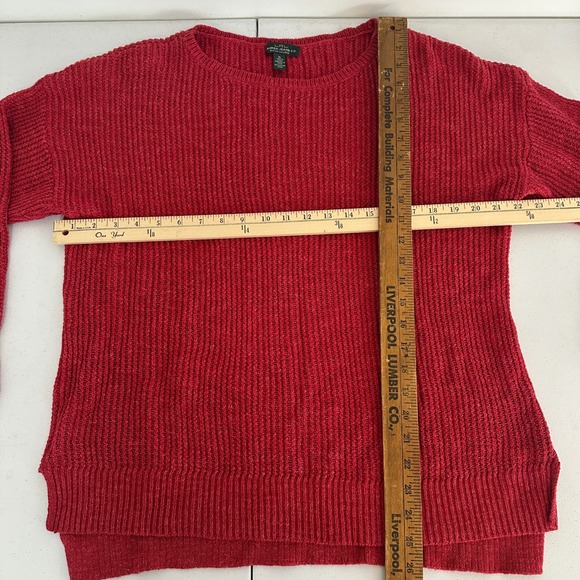LRL Lauren Jeans Co. Ralph Lauren Red Cotton Knit Pullover Sweater Womens XL - Picture 7 of 8